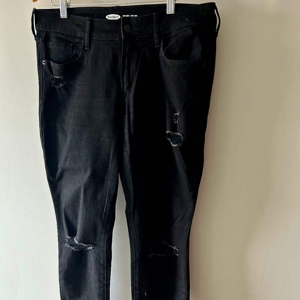 Old Navy Pop‎ Icon Skinny Jeans, distressed. Sz 12